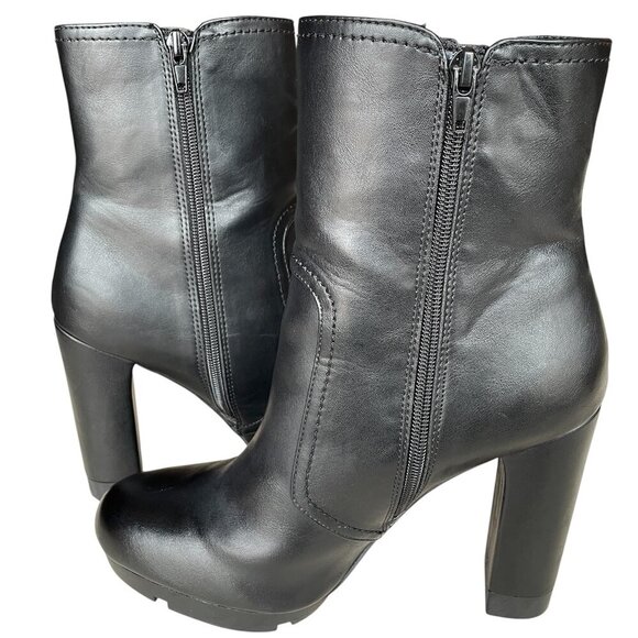 Bar III Women's Graciie P Faux Leather Ankle Boots Black, Size 9 - Picture 5 of 11